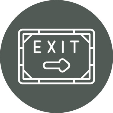 Vektör illüstrasyonu, çıkış simgesi