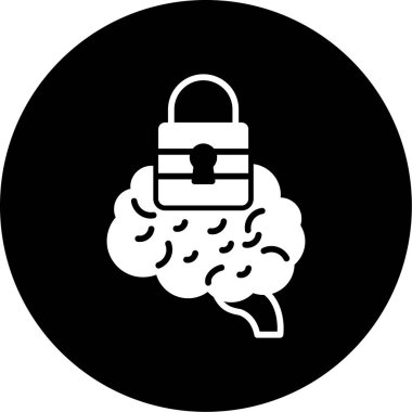 Beyin simgesi, vektör illüstrasyonu