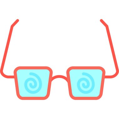 Gözlük Web simgesi basit illüstrasyon