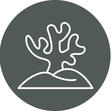 Ağaç simgesinin vektör illüstrasyonu