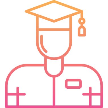 Öğrenci. Web simgesi basit illüstrasyon