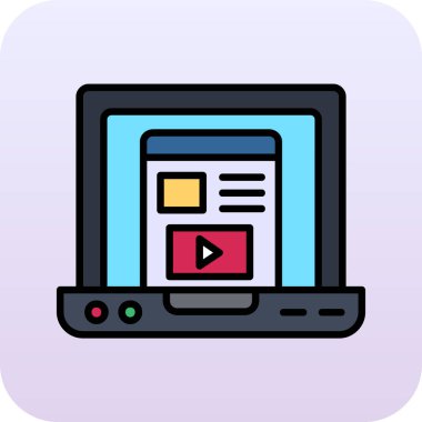 video simgesi vektör illüstrasyonu