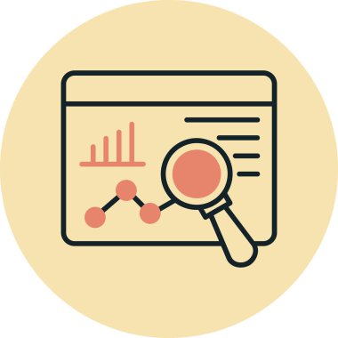 düz vektör simgesi analiz et