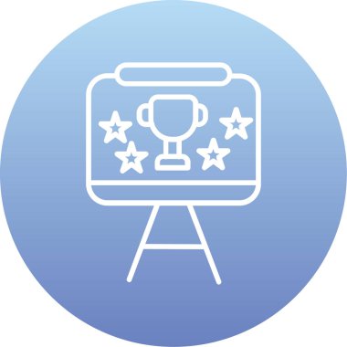 Kupa. Web simgesi basit illüstrasyon