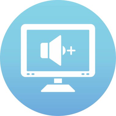 çokluortam web düz simgesi,