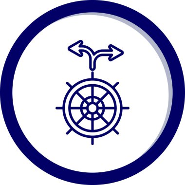 Çemberdeki bir çapa simgesinin vektör illüstrasyonu