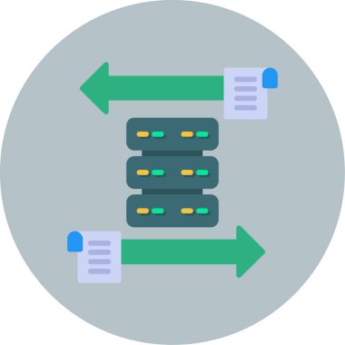 Sunucu. Web simgesi basit illüstrasyon