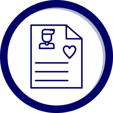 Kalp. Web simgesi basit illüstrasyon