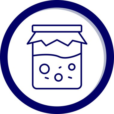 Kavanoz. Web simgesi basit illüstrasyon