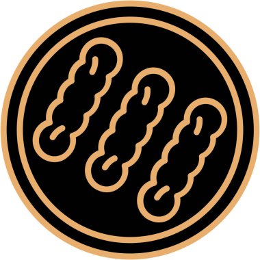 sosis simgesi vektör illüstrasyonu