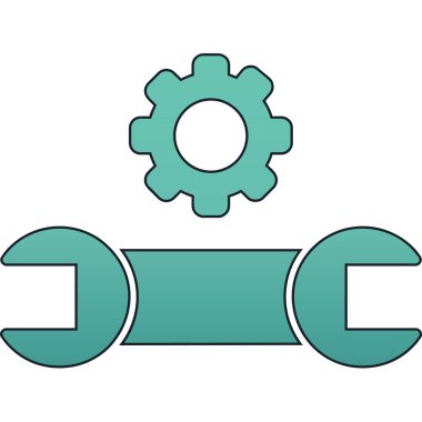 dişli simgesi vektör illüstrasyonu