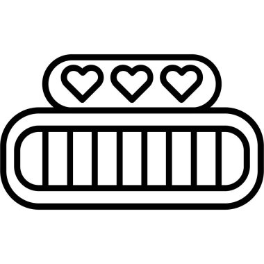 Bir kalp simgesinin vektör illüstrasyonu