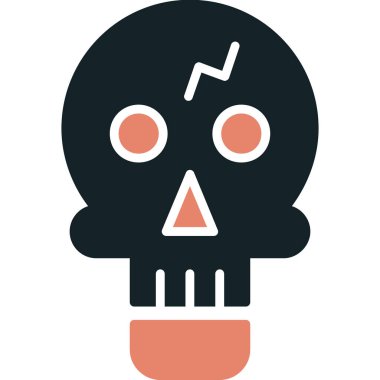 Kafatası. Web simgesi basit illüstrasyon