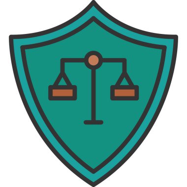 adalet simgesi vektör illüstrasyonu