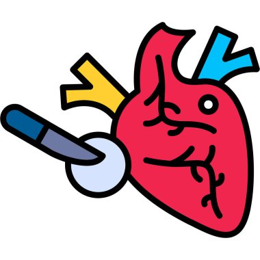 kalp ve ok simgesi, vektör tasarımı