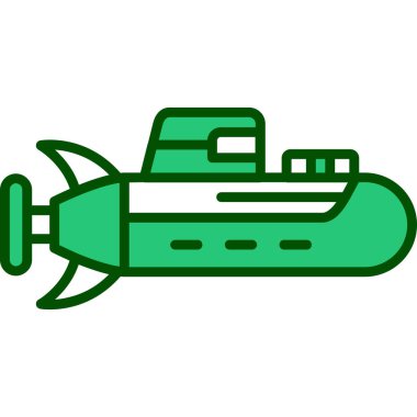 Denizaltı ikon vektörü. İnce çizgi işareti. izole edilmiş sınır sembolü çizimi