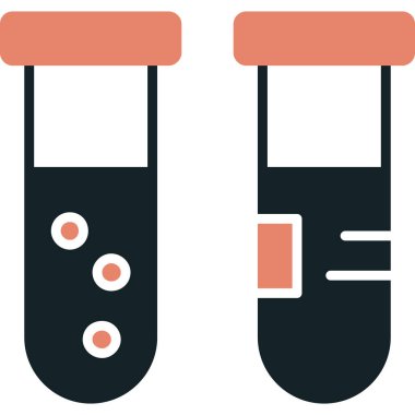 Test tüpü. Web simgesi basit illüstrasyon