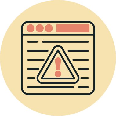 Uyarı simgesinin vektör illüstrasyonu