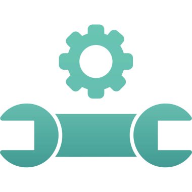 Tek bir dişlinin vektör çizimi