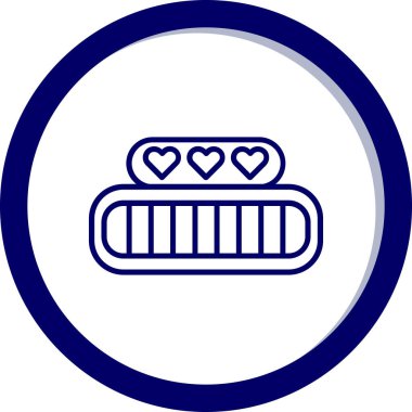 Sevgi kalpleri yuvarlak vektör simgesi