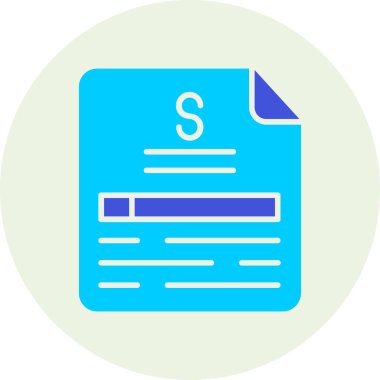 Belge. Web simgesi basit illüstrasyon