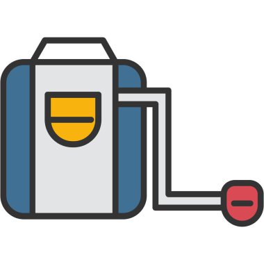 Çanta simgesinin vektör illüstrasyonu