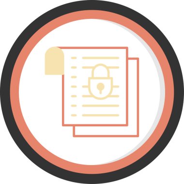 veri güvenlik vektörü glyph düz simgesi