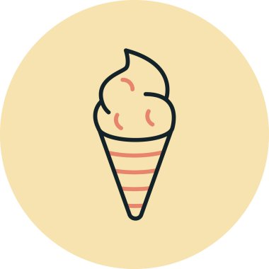 Krema. Web simgesi basit illüstrasyon