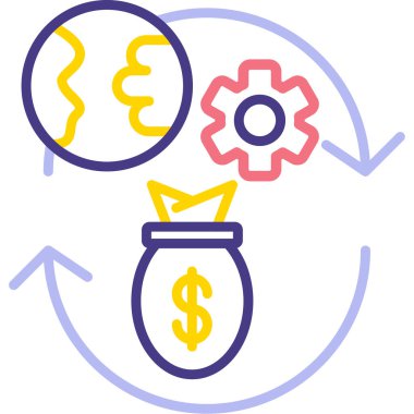 para ve finans vektör simgesi