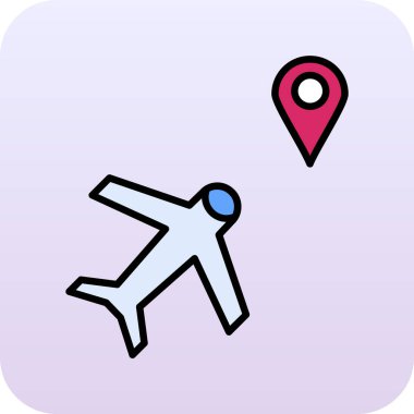 Harita simgesi, vektör illüstrasyonu