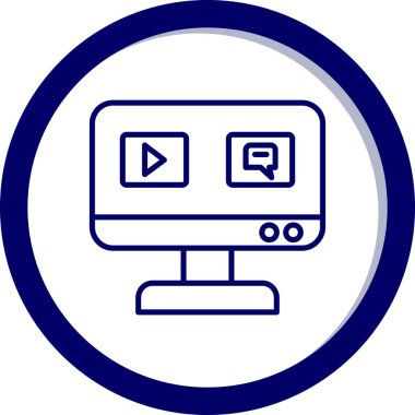 Ağ simgesi. Çokluortam basit illüstrasyonu