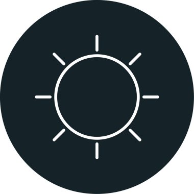 Güneş. Web simgesi vektör illüstrasyonu