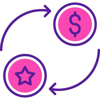 Dolar. Web simgesi basit illüstrasyon