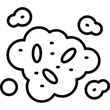 Aylı bulut, vektör illüstrasyon tasarımı