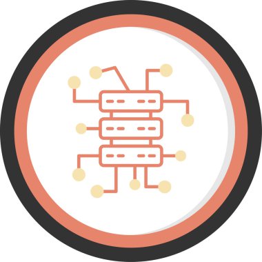 Sunucu. Web simgesi basit illüstrasyon