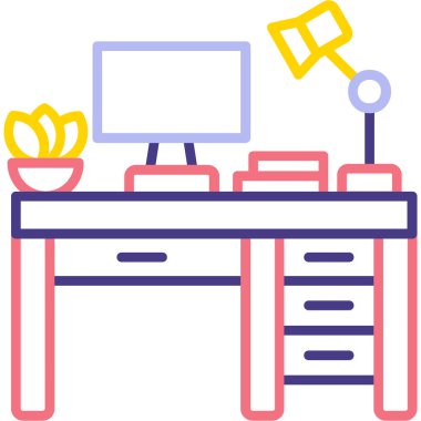 masa simgesi vektör illüstrasyonu