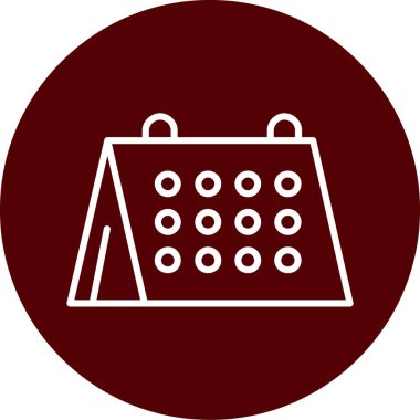 Takvim simgesinin vektör illüstrasyonu