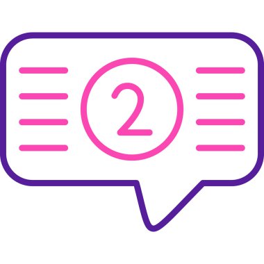 Metin simgesi ile konuşma baloncuklarının vektör illüstrasyonu