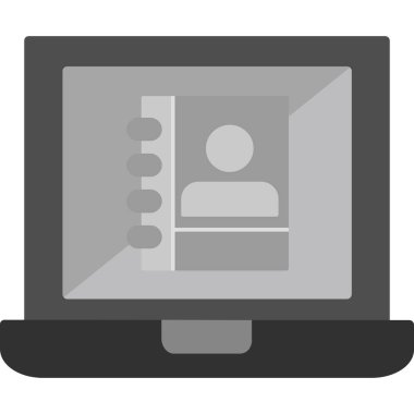 Bilgisayar monitörü. Web simgesi basit illüstrasyon