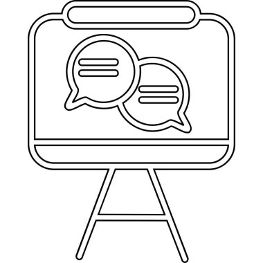 Konuşma kabarcıklar simgesini, anahat stili