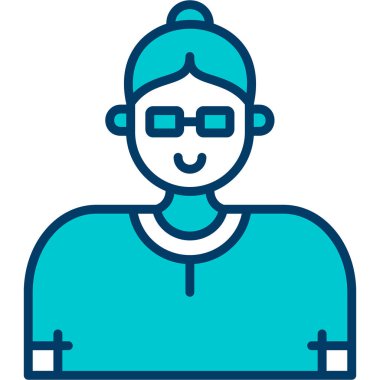 Maskeli kadın. Basit tasarım