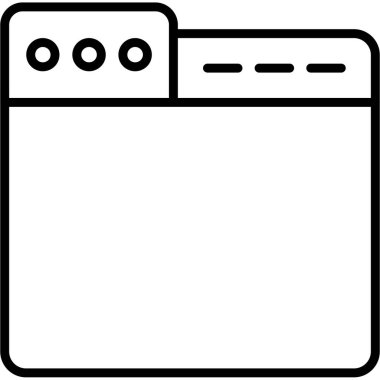 Tarayıcı bilgisayar simgesi ana hat biçiminde