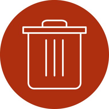 Çöp kutusu. Web simgesi basit illüstrasyon