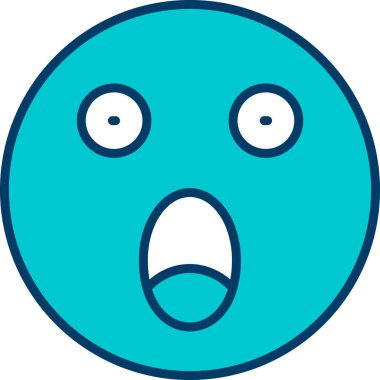 kızgın yüz emoji simgesi ile doldurulmuş dış hat biçimi