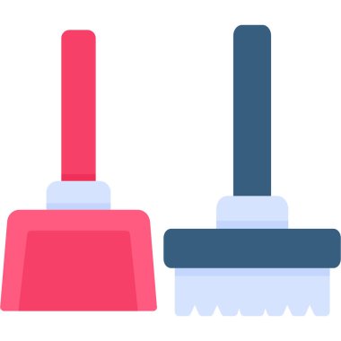 temizlik servisi düz vektör simgesi