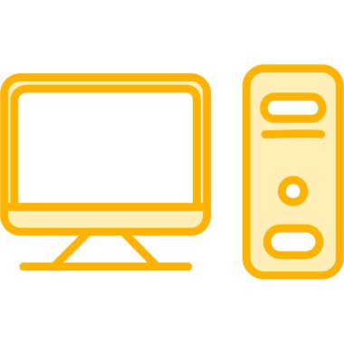 bilgisayar izleme simgesi, vektör illüstrasyonu