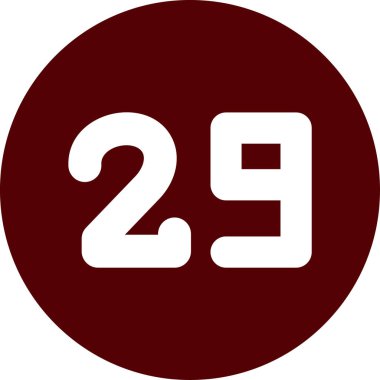 2 sayı simgesi vektör illüstrasyonu.