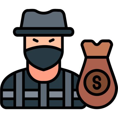 Para vektörü illüstrasyonlu hacker