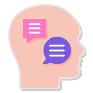 Mesaj var. Web simgesi basit illüstrasyon