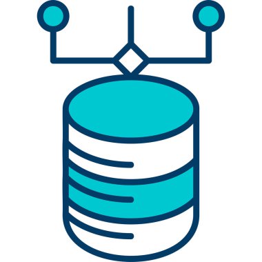 veritabanı. Web simgesi basit illüstrasyon